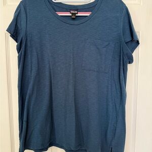 Patagonia Teal Short Sleeve Tee with Pocket